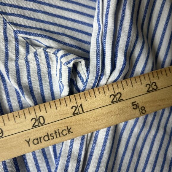 Tommy Hilfiger 16.5 34/35 Men’s Button Up Dress Shirt Seersucker White Blue Norm - Picture 10 of 11